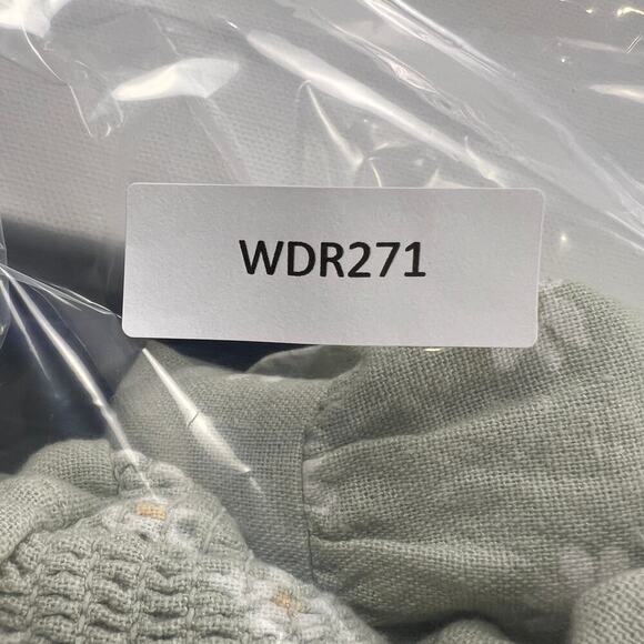 Altar’d State Sage Green Daisy Floral Smocked Babydoll Ruffle Mini Dress Size L - Picture 12 of 12